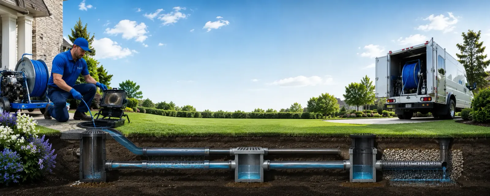 Outdoor drain cleaning information for East Marion, NY